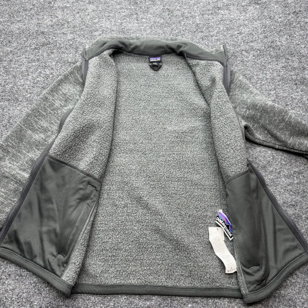 Patagonia Better Sweater Full Zip Jacket Kids Medium 10 Heathered Gray Fleece